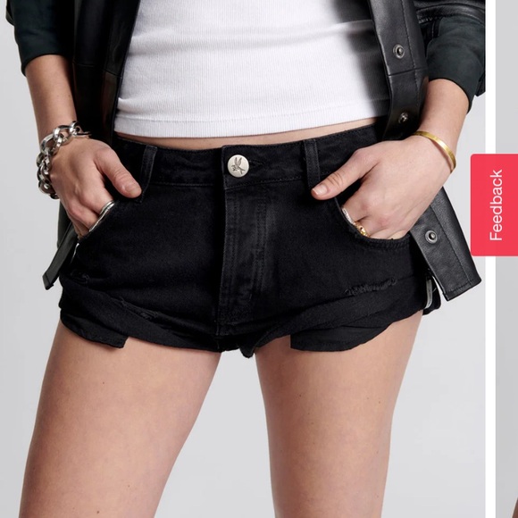 DOUBLE BLACK BANDITS DENIM SHORTS - Picture 3 of 8